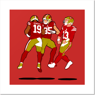 George kittle x Deebo Samuel x Brock Purdy - 49ers Posters and Art